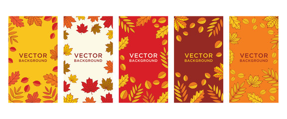 VECTOR AUTUMN BACKGROUND WITH SPACE FOR TEXT