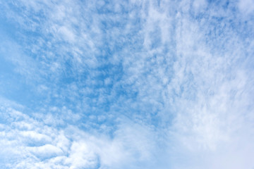 High sky with light clouds as background.