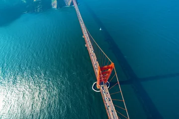 Photo sur Plexiglas Pont du Golden Gate Aerial view of the Golden Gate Bridge in San Francisco, CA