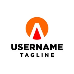 A logo and a modern round