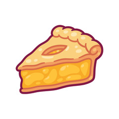 Cartoon apple pie slice © sudowoodo