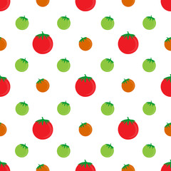 seamless pattern tomato fruit vector design. colorful texture. for background, wallpaper, backdrop, cover, fabric, and design templates.