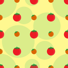 seamless pattern tomato fruit vector design. colorful texture. for background, wallpaper, backdrop, cover, fabric, and design templates.
