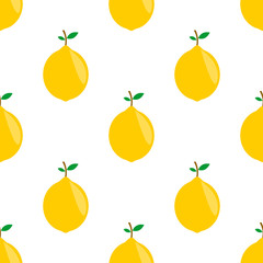  seamless pattern design of a lemon. against a white background