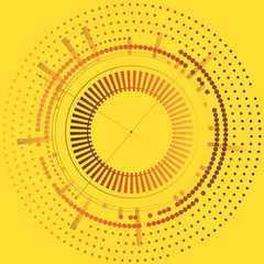 Circle abstract connect with connecting dots and lines