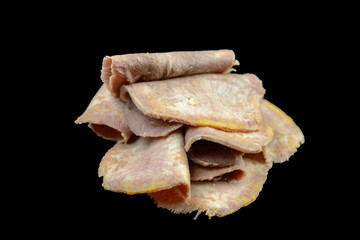 Thin slices of raw meat for barbecue