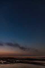 Night sky on the beach in southern Portugal