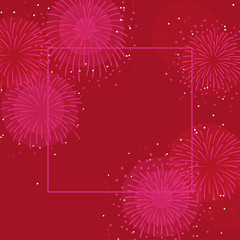 Vector background illustration with fireworks