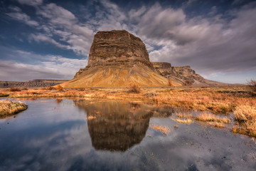 Fototapeta na wymiar LÓMAGNÚPUR Iconic Mountain in Iceland