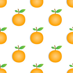  seamless pattern design of citrus fruits and. against a white background