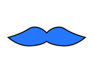 mustache shaped icon vector for movember day