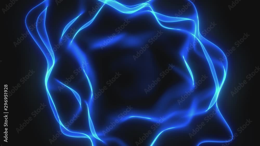 Poster looped animation. abstract wavy background in dark blue color with smooth wave. modern colorful wall