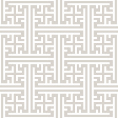 Geometric seamless vector pattern including traditional korean motive with typical lines and elements