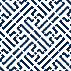 Geometric abstract seamless vector pattern including traditional korean or chinese motive with typical lines and elements