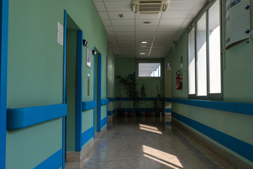 empty corridor in hospital