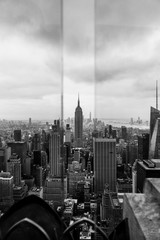 Naklejka premium View of the Empire State Building from the Top of the Rock