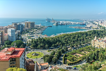 Promenade Hafen in Malaga