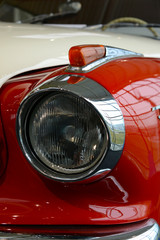 fender detail of red Borgward Limousine of the fifties