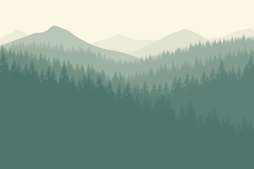 Flat landscape forest for background , wallpaper 