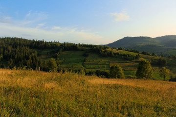 Fototapeta premium Beautiful view of the landscape in the Carpathian mountains