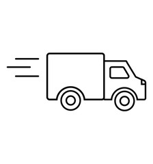 delivery truck icon on white background vector illustration