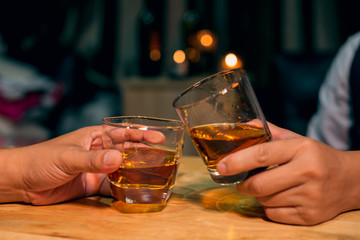 glass of wine in hand