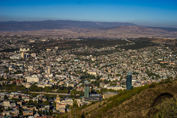Fototapeta premium Panoramic view of Tbilisi's downtown