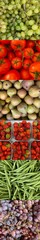 Lovely healthy vegetables and fruit together in a collage
