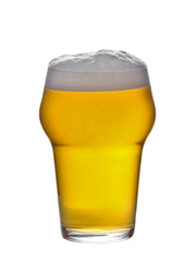 Classic light beer in pint glass