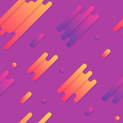 abstract fluid color gradient geometric seamless pattern. futuristic liquid color shapes with shadows. orange, purple and pink gradient colors. for postrer on wall, poster tamplate and landing page