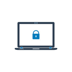 Computer Security Icon. Flat style vector EPS.