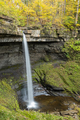Carpenter Falls in Quiet Autumn Forest