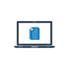 Digital Document Icon. Flat style vector EPS.