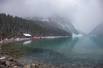 lake louise, canada, canadian rockies, october,