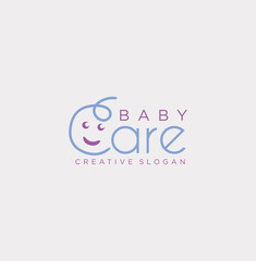 Baby Care Logo Design Concept Template . mother and baby logo.