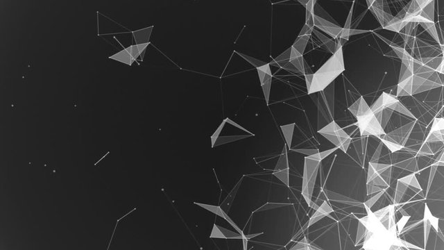 black background geometric abstract tech