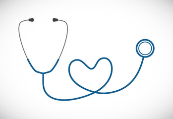 stethoscope heart shape icon
