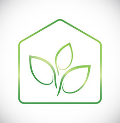 house with leaf icon