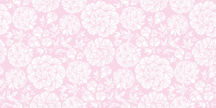 Decorative peony silhouette seamless pattern