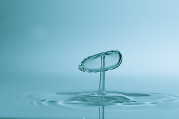 Collision of falling water droplets