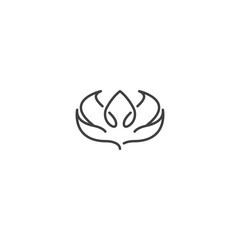 Lotus harmony. Vector logo icon template