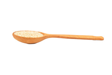 Sesame seeds in spoon