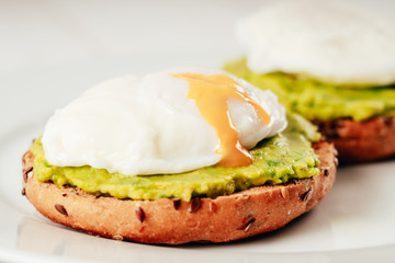 Poached Egg And Avocado Puree On Toast