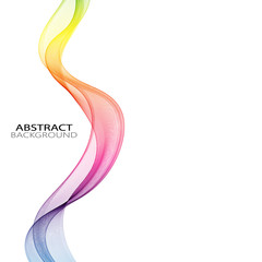  Stylish vertical color vector wave on a white background. Design element.