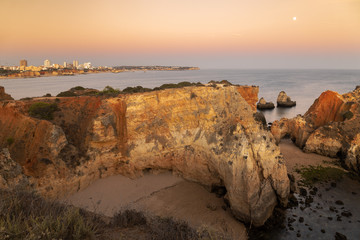 Summer sunset on the coast of Portugal.