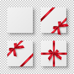 Gift boxes, presents realistic vector illustration
