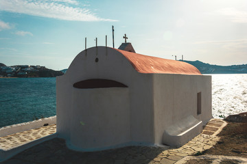 One among the beautiful churches in the town of mykonos Greece