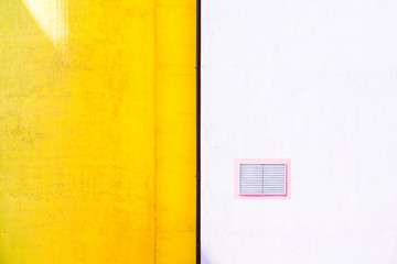Yellow and Pale Pink Wall. Minimal Aesthetics.