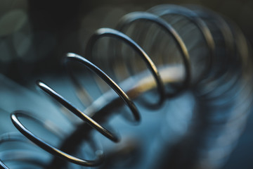 Close-Up Of Spiral Metal. Studio Shot.