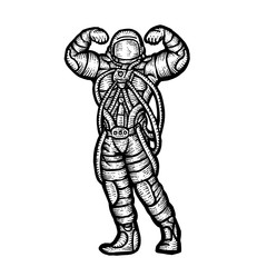 Astronaot engraving design art
